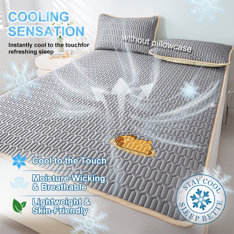 TEMU 1 pièce Tapis de refroidissement en latex et tissu en fibre ultra-, protège-matelas d'été, , et respirant, rembourrage d'oreiller ni taie