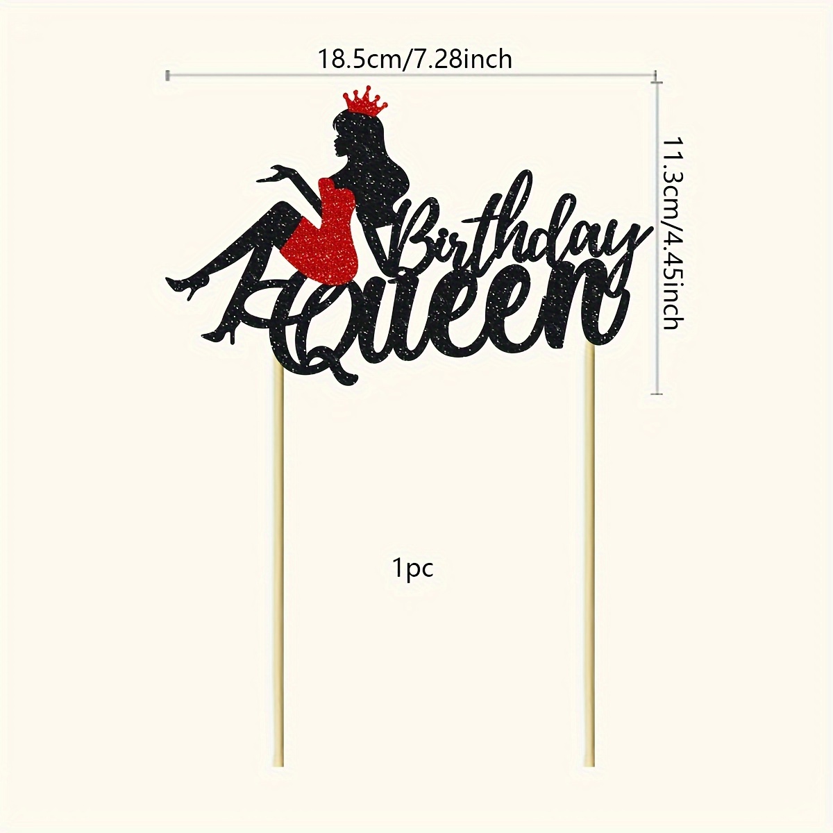 1 Birthday Queen Crown Cake Topper, Sweet Birthday Party Cake Decoration
