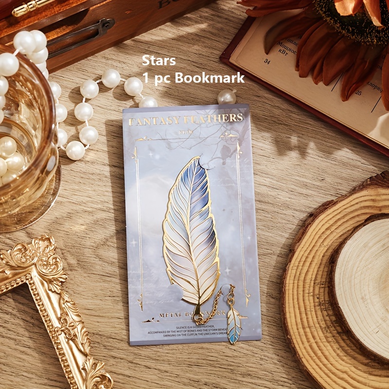1 Star Bookmark With A Metal Chain Pendant, Perfect For Students And Book Lovers. An Ideal Gift For Birthdays, Writers, Teachers, , And Book Club