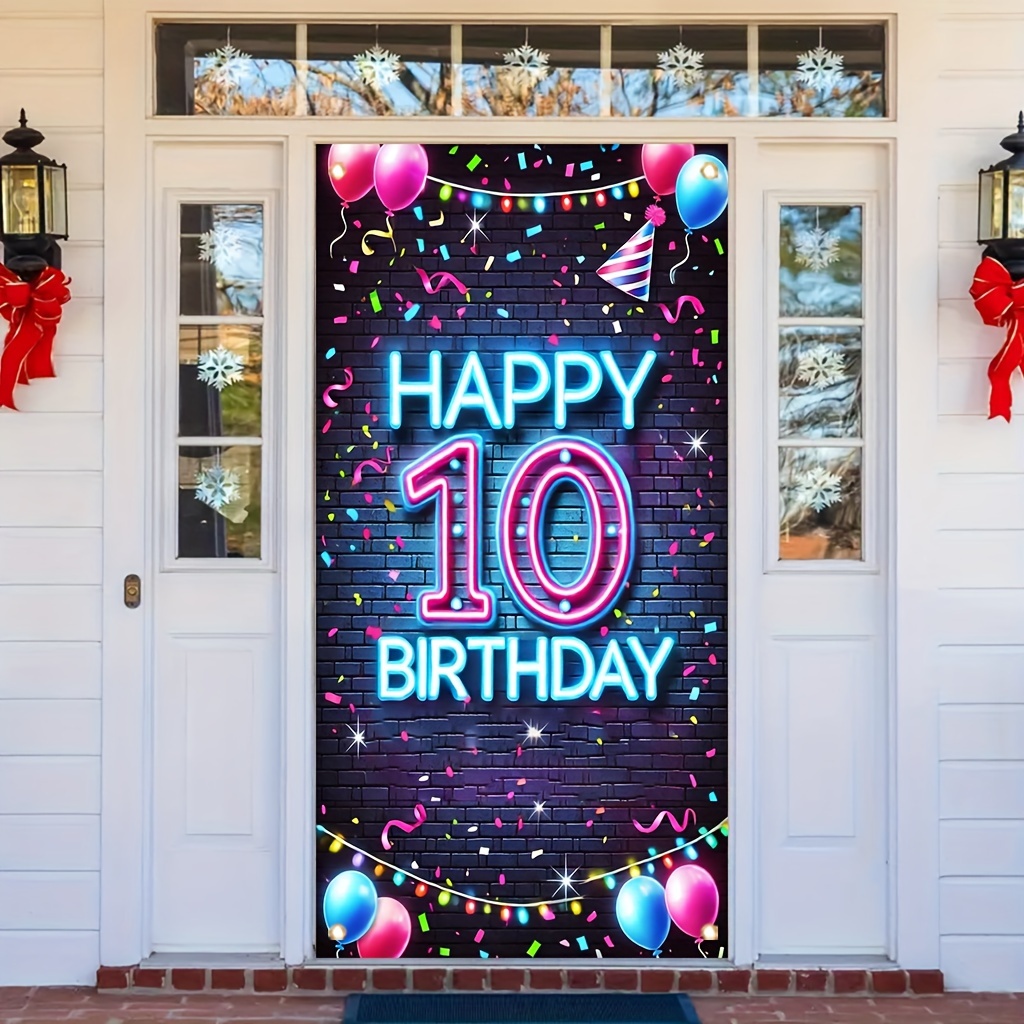 

Polyester Banner - 35x70" Front Door Backdrop, Vibrant Graphic Party Decoration