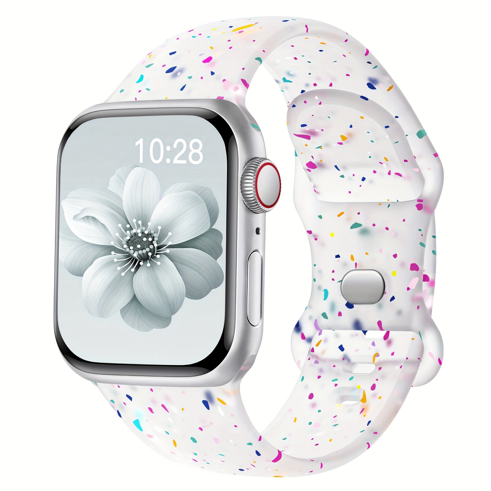Broken Floral Sports Bands Compatible With Watch Band 38mm 40mm 41mm 42mm 44mm 45mm 49mm, Strap Replacement Wristband For Iwatch 9 8 Se 7 6 5 4 3 2 1 Women Men