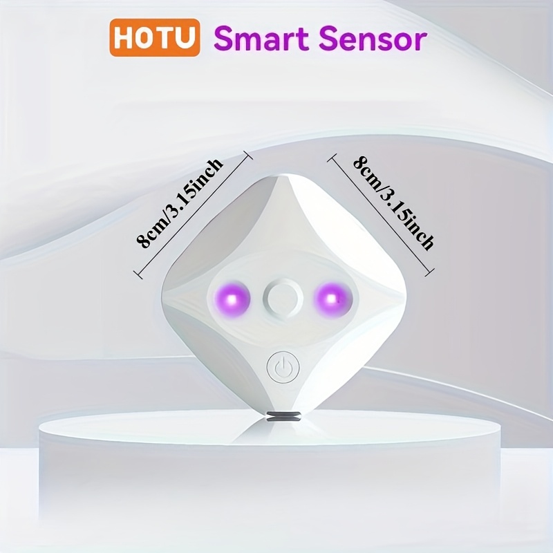 HOTU Senzor de lumină inteligent pentru toaletă + 1 buc. Bandă dublu-fațetată, Încărcare USB, Lumină LED pentru toaletă, Sistem portabil multifuncțional, Instalare ușoară, Electronice pentru îngrijire personală, Potrivit pentru baia de acasă și călătorii de afaceri