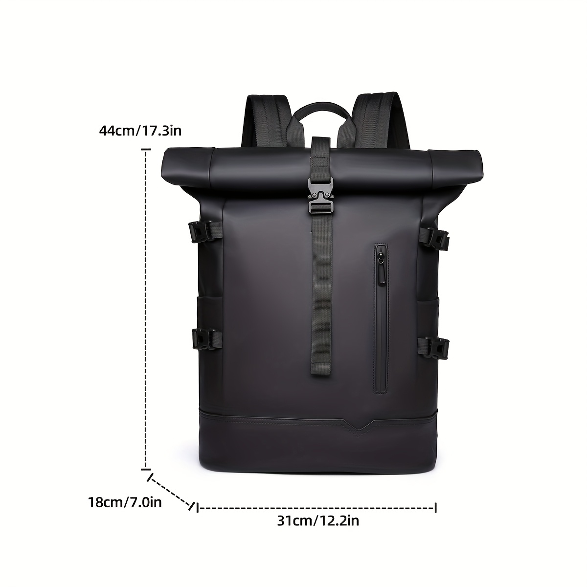 Roll-top Backpack 2025 New Style Women's Backpack, Fashionable and Trendy, Large-capacity Travel Backpack, Commuting Computer Bag for Men