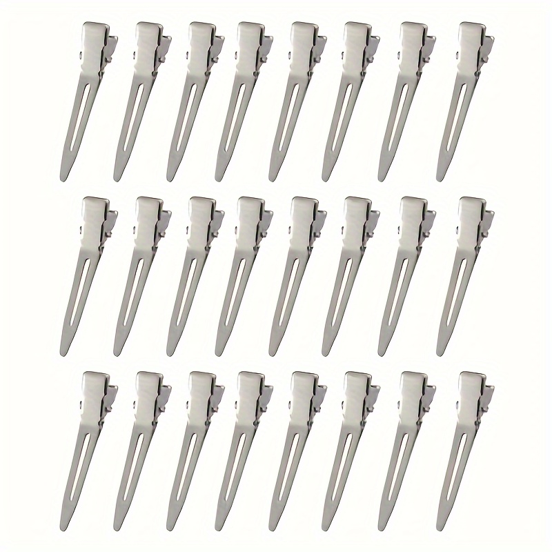 

[customer ] 24pcs Mini Metal Hair Clips For Dreads & Extensions - Sleek Silvery Alligator Pins, Vintage &