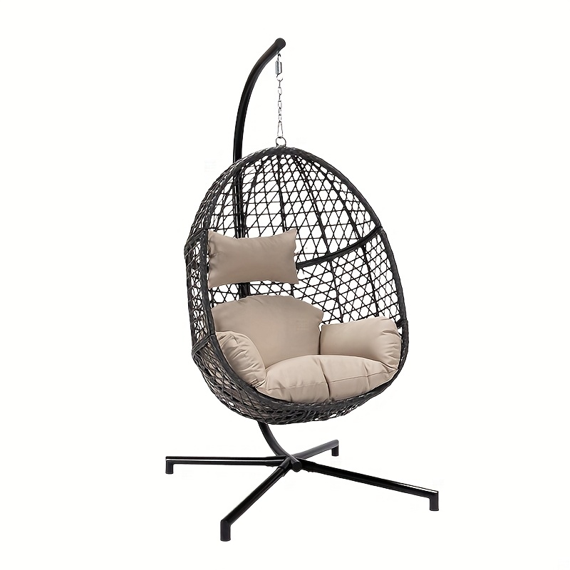 Triple-Section Hanging Basket, Extra-Large Outdoor Hanging Chair, Suitable for Patio, Backyard, 136.08 KG Capacity