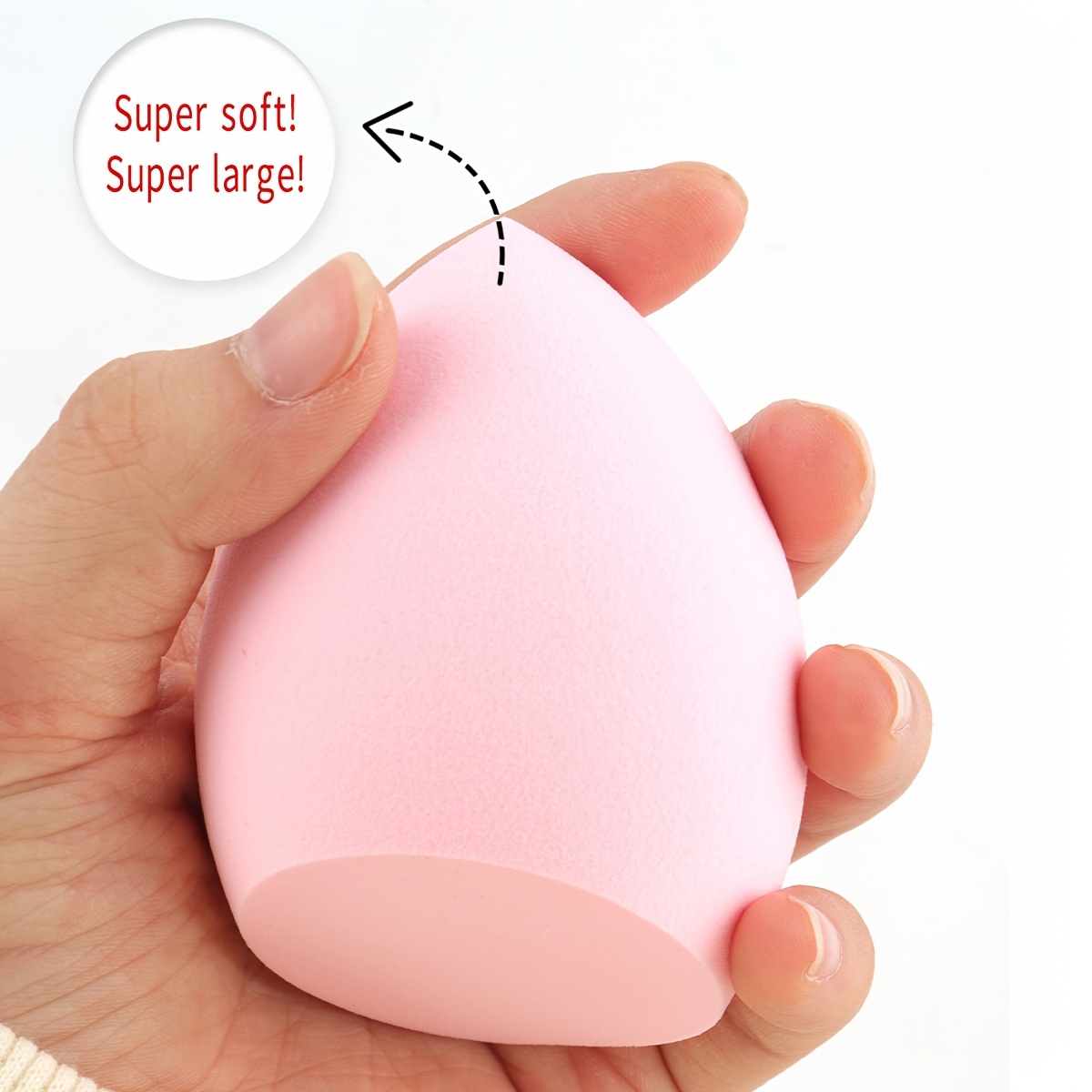 

1pc Super Soft & Large Makeup Sponge, Hydrophilic Blender, Unscented, Dual-use Wet And Dry Sponge For Types, Long-lasting & With Water-resistant Formula