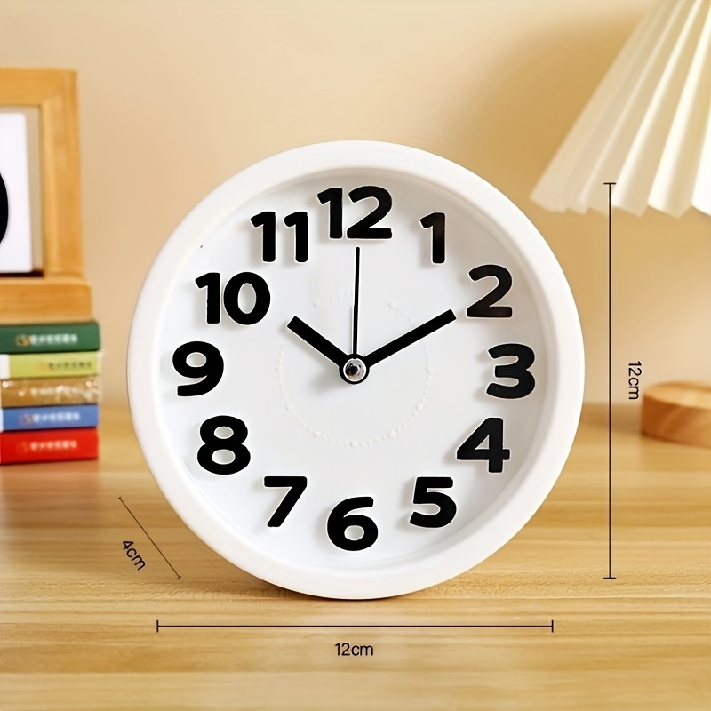 TEMU 1pc Round Number Clock, Silent Non-ticking Clock, Battery Operated , Perfect Room & Wall Decor School Classrooms, Playrooms, Bedrooms, For Living Room Office Decor