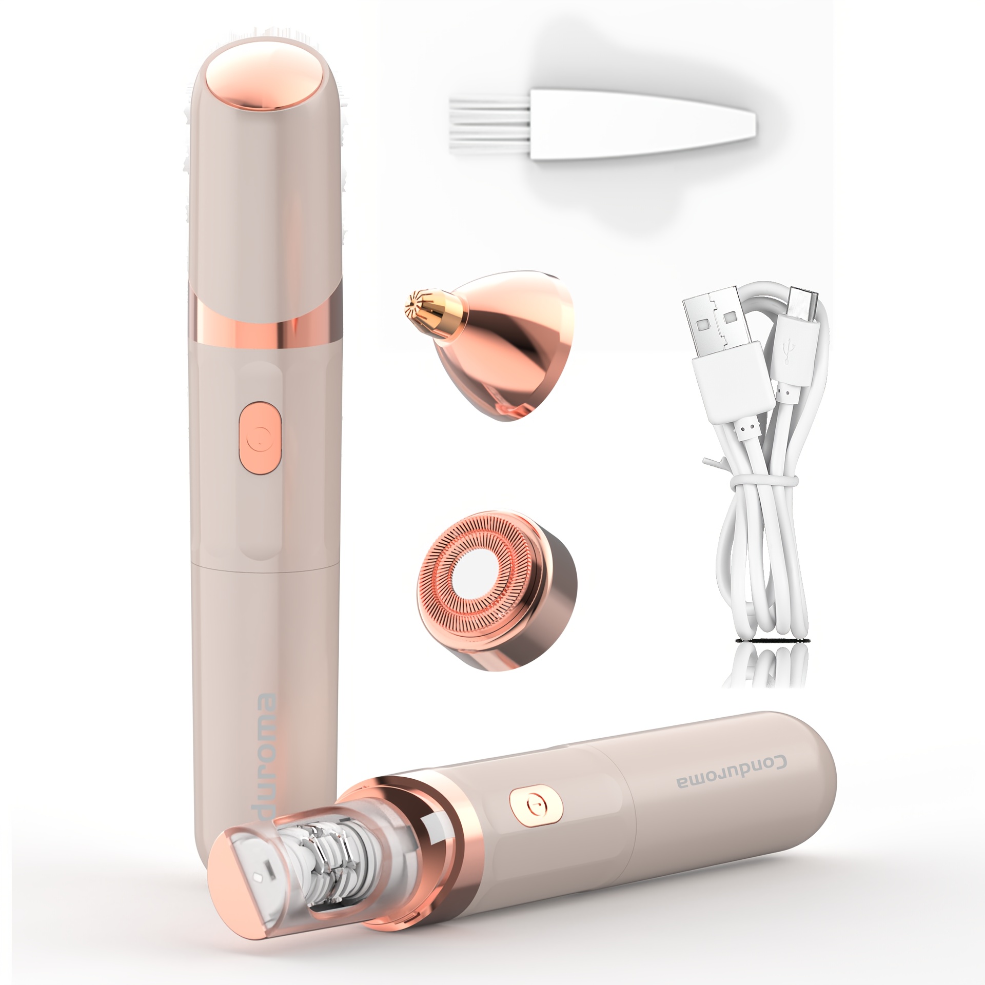 Image of Conduroma Epilators Hair Removal For Women With Led Light, 3in 1 Cordless Epilator For Women, Electric Facial Hair Removal Eyebrow Trimmer, Rechargeable Face Hair Shaver Razor