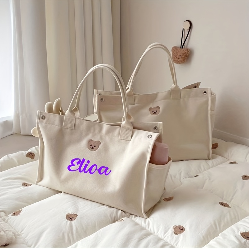 Personalized Custom Embroidered Handbag, Large Capacity Tote