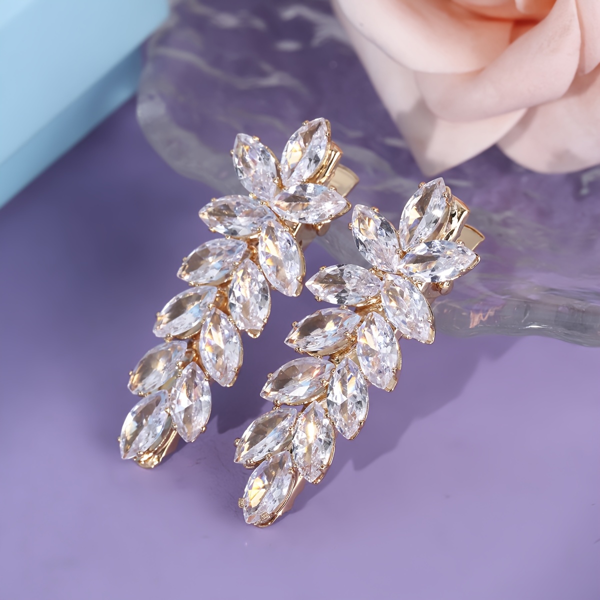 2pcs/ Stylish Zirconia Hair Clips, Versatile Sparkling Accessories For Everyday
