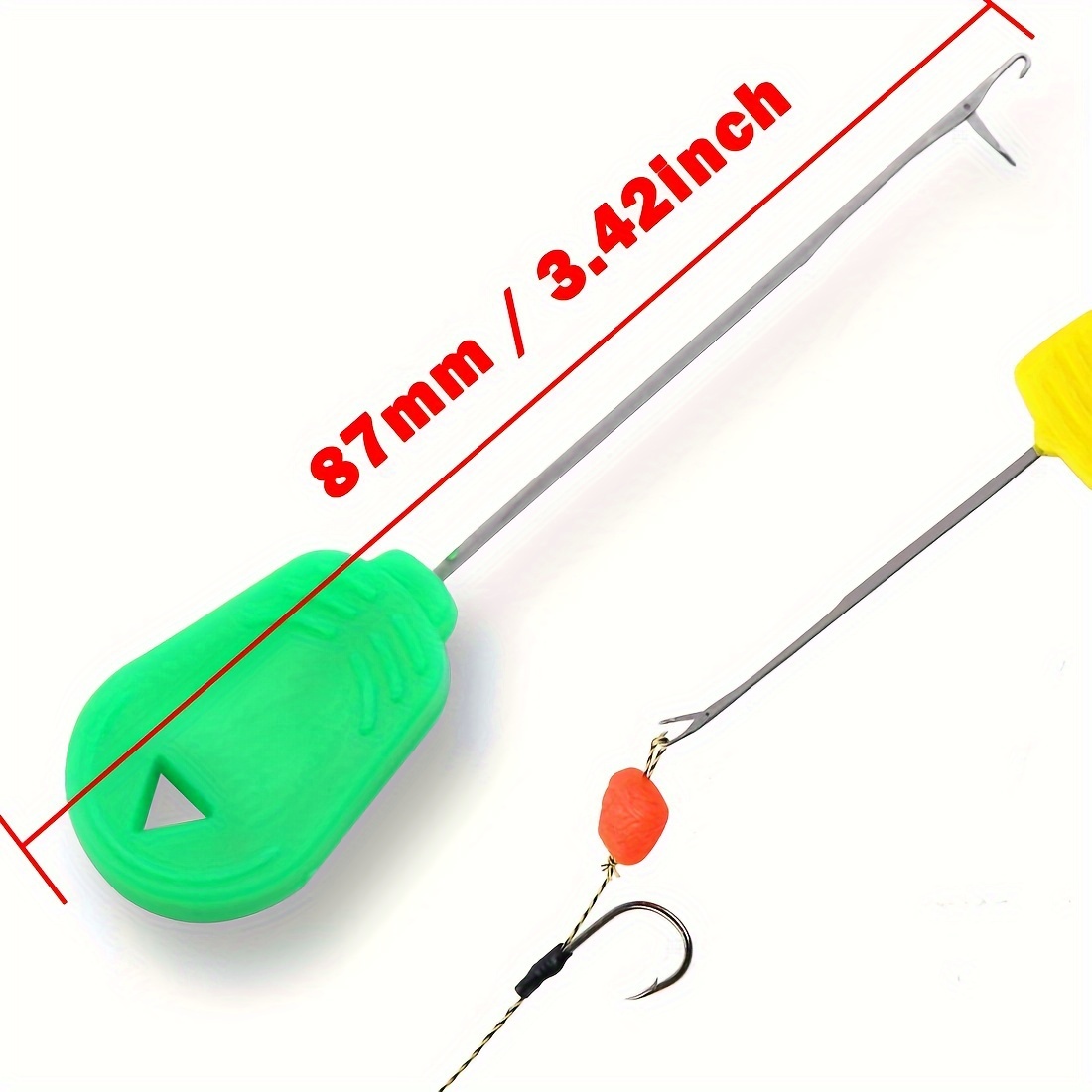 5pcs Bait Needles Carp Fishing Additions Reverse Latch Needle Rigging Needle Fishing Assist Cord Ring Splicing
