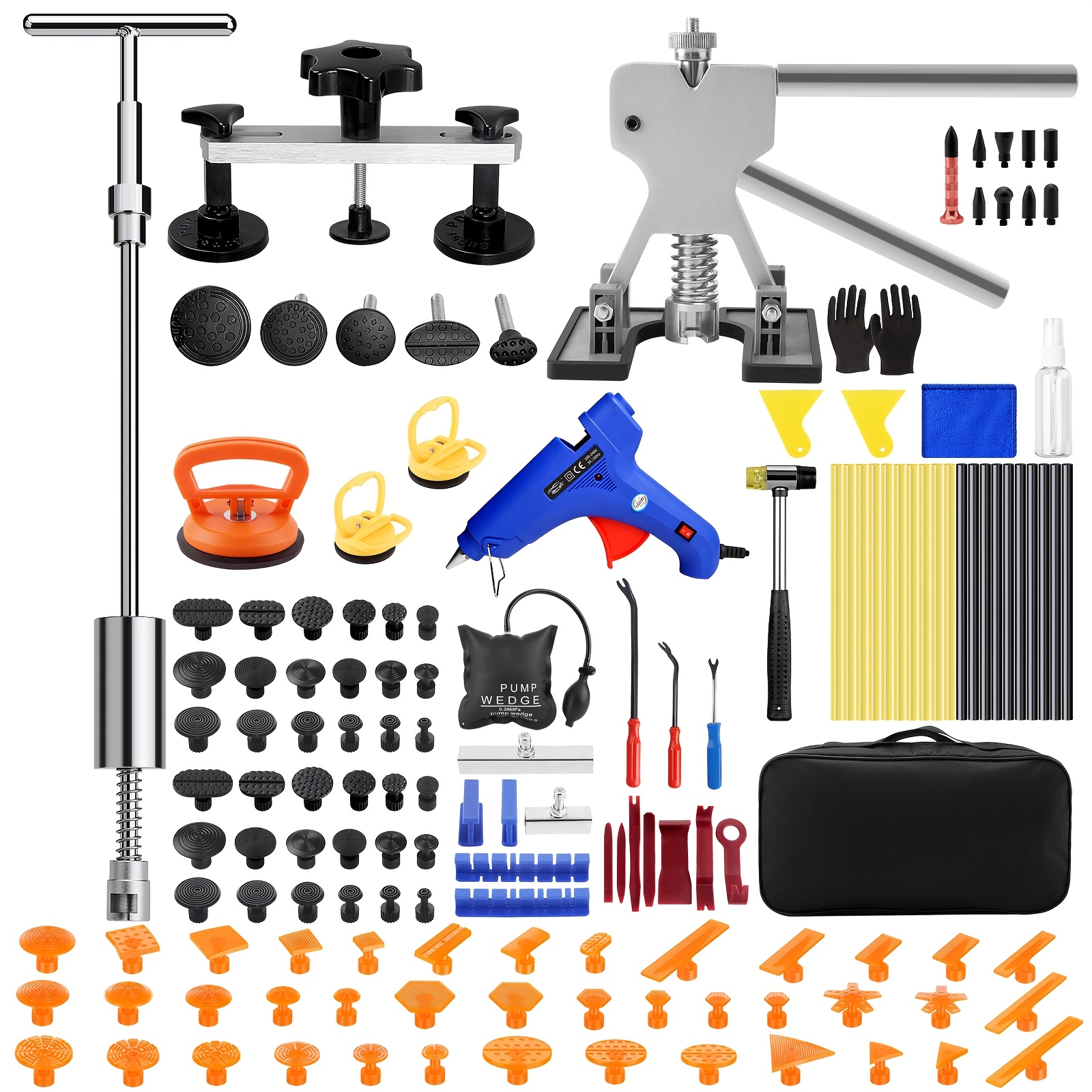 Image of Pdr Tool Auto Dent Repair, Car Dent Repair Kit With Slide Hammer Paintless Tool And Bridge Puller Dent And Hail Damage Repair Kit