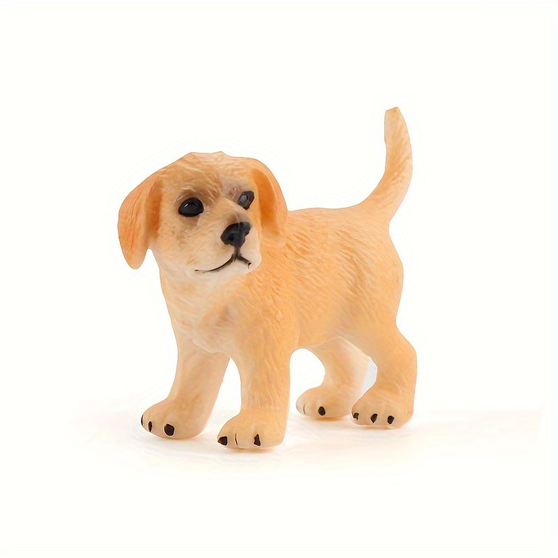 Golden Retriever Dog Figurine PVC Toy Mixed Colors