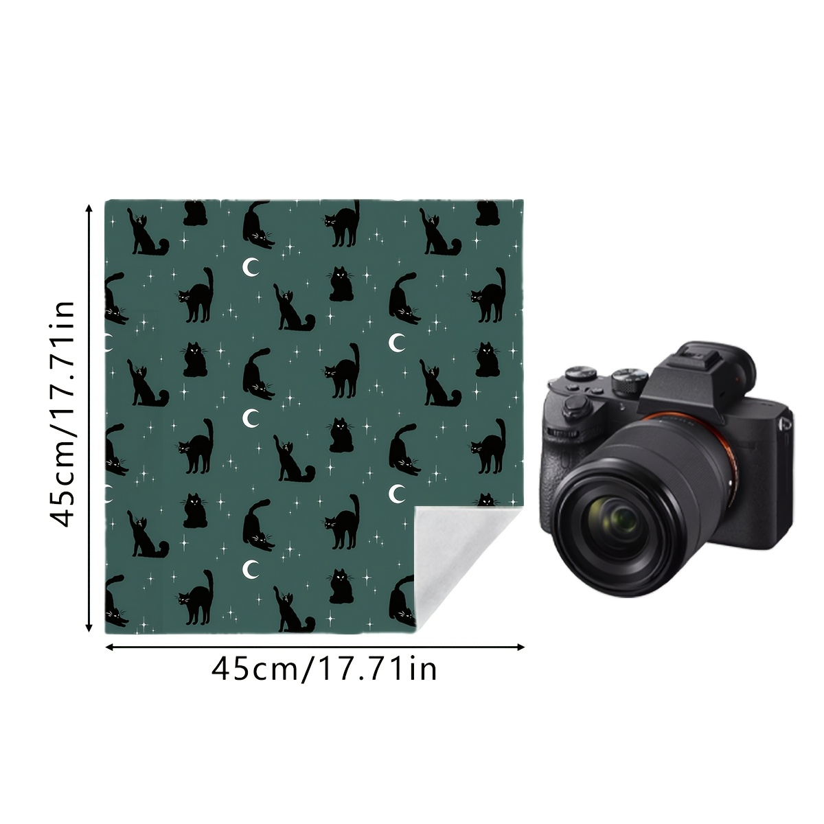 TEMU 1pc, [self-adhesive Magic Wrap Cloth] Ultra-large Anti-escape And Anti-scratch Cat Wrap Cloth Printed With Black Kitten Pattern, Washable And