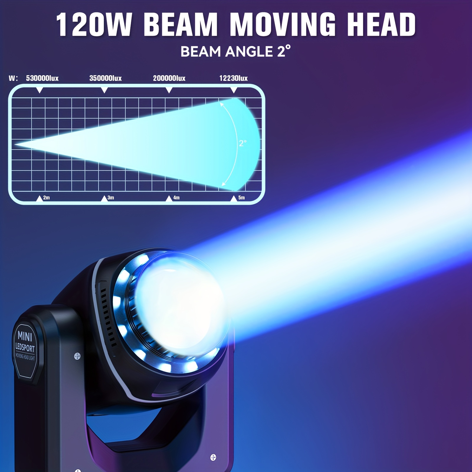 Projecteur Lyre BeeStar SPOT40 - Effets Lumineux Auto/DMX, LED 30W Blanche + RGB, Parfait Soirées