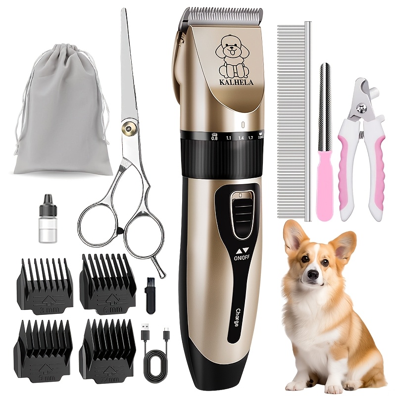 TEMU Professional Pet Cat And Dog Hair Clippers, Electric Trimmers For Small, Medium And Large Pets, Cat And Dog Foot Hair Clippers For Pet Shops,