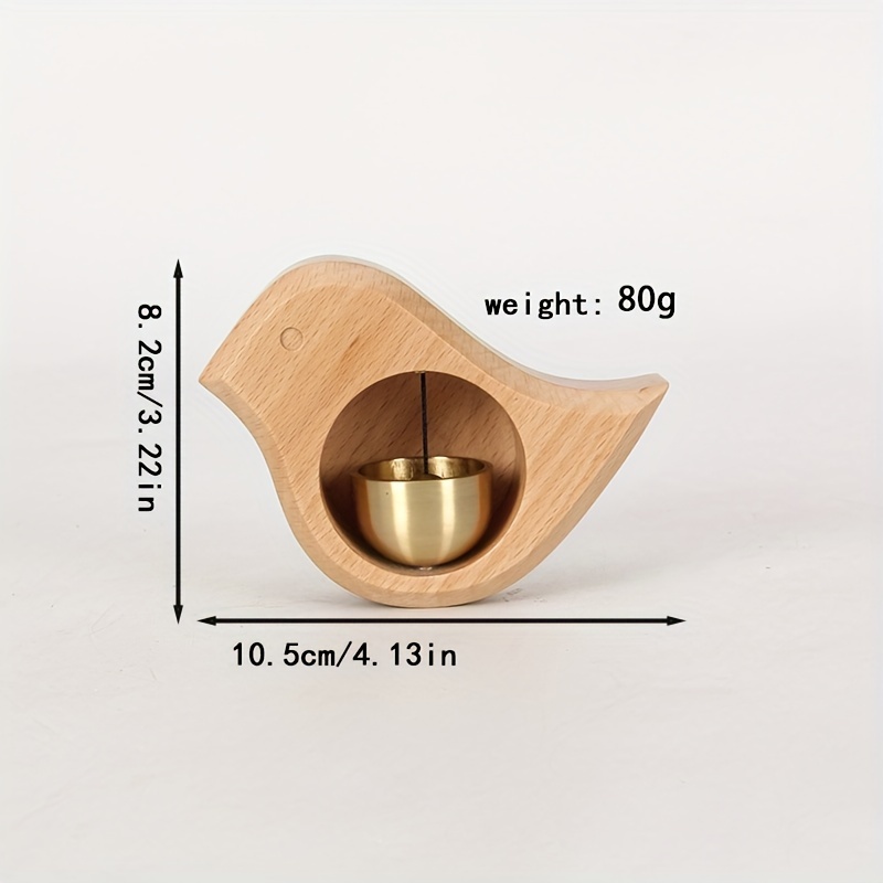 Image of Dopamine Copper Wood Decorative Doorbell Iron Door Refrigerator Doorbell Aesthetic Room Pendant Reminder Bell Decompression Dopamine Wind Chimes
