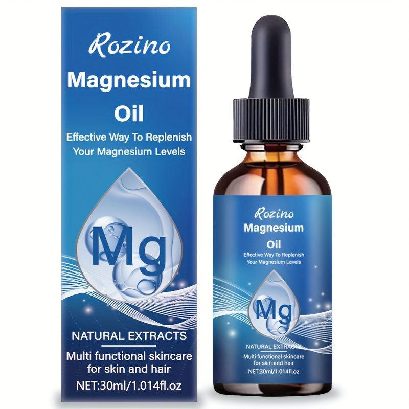 Image of 30ml Magnesium Oil Body Massage Oil, Moisturizes Dry Skin, Hydrates And Skin, Used For Massage, Shower, Hair Care, Body, Nail, Hair, Eyelash Care, Suitable For Men And Women