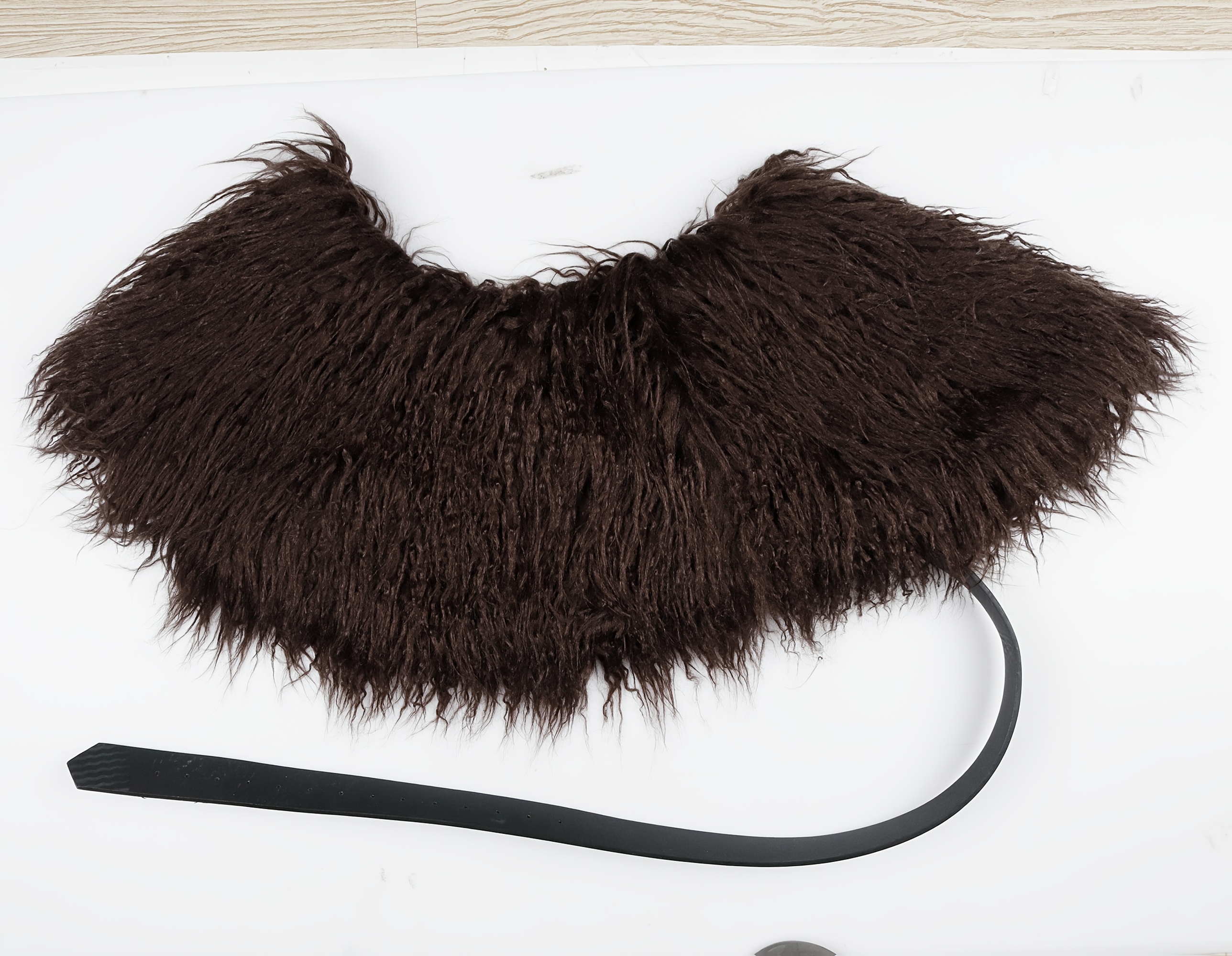1 pieza de lvow, capa de cuello de piel sintética medieval para hombre - accesorio de traje de de invierno negro y para halloween, navidad, carnaval y fiestas de cosplay y rol, ropa temática, de piel realista. Detalles del producto 6