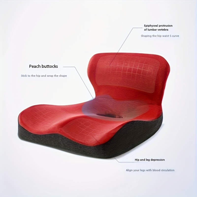ergonomic office chair cushion with lumbar support extra wide seat pad   anti hemorrhoids breathable design for home car desk posture   hip   5 colors   seat cushion for chair home seating   contoured shape durable construction   home workers Product details 4
