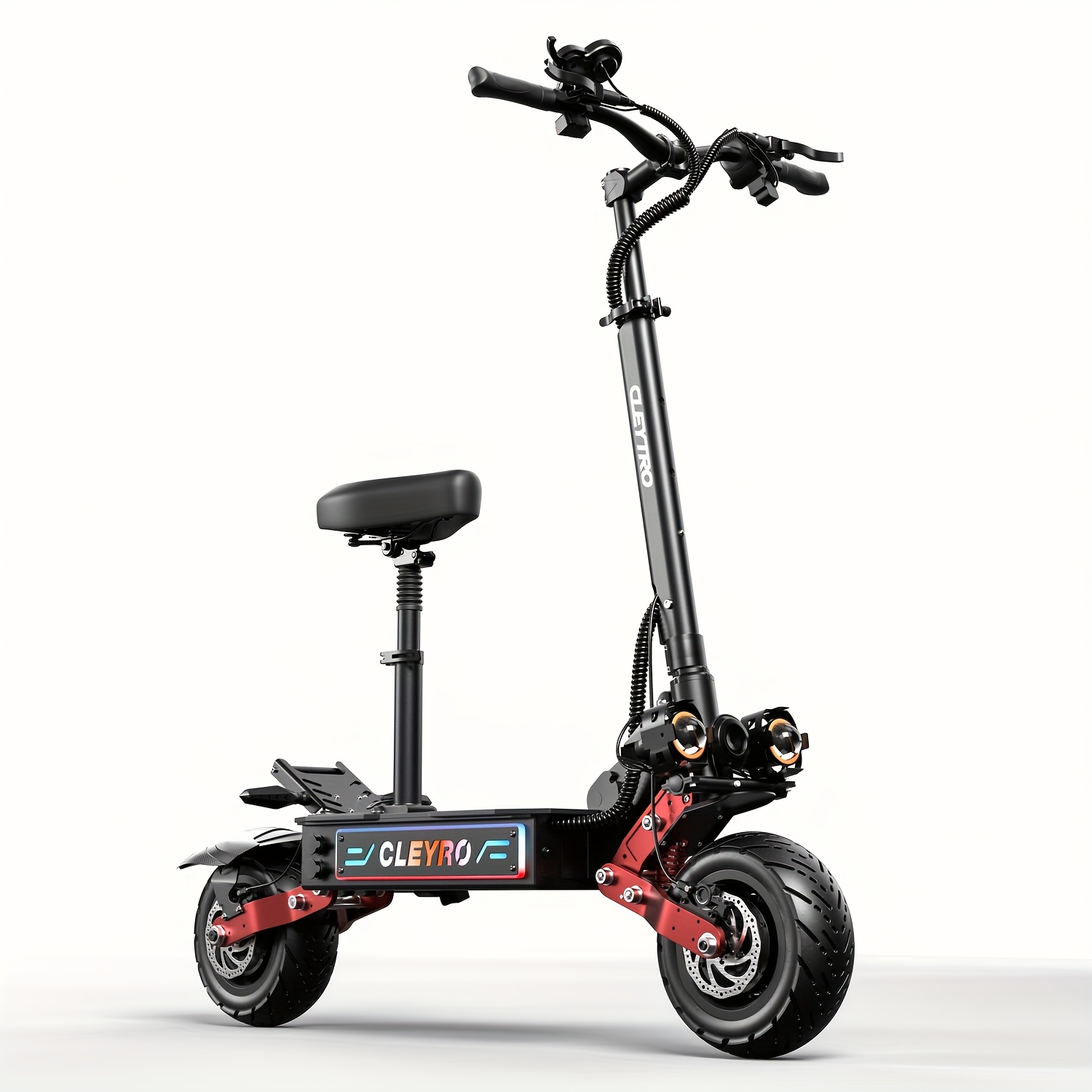 adult electric scooter high frequency brushless motor 60v33ah battery   range of 60 miles full suspension hydraulic disc brakes commuter electric scooter 11 inch road tires with steering damper foldable Product details 7