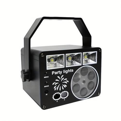1pc dj strobe light with bee eye led pattern voice activated colorful flash usb powered metal for nightclub stage bouncy ktv romantic wedding rotating graphic ballroom disco karaoke party decorations suitable for new year thanksgiving valentines day