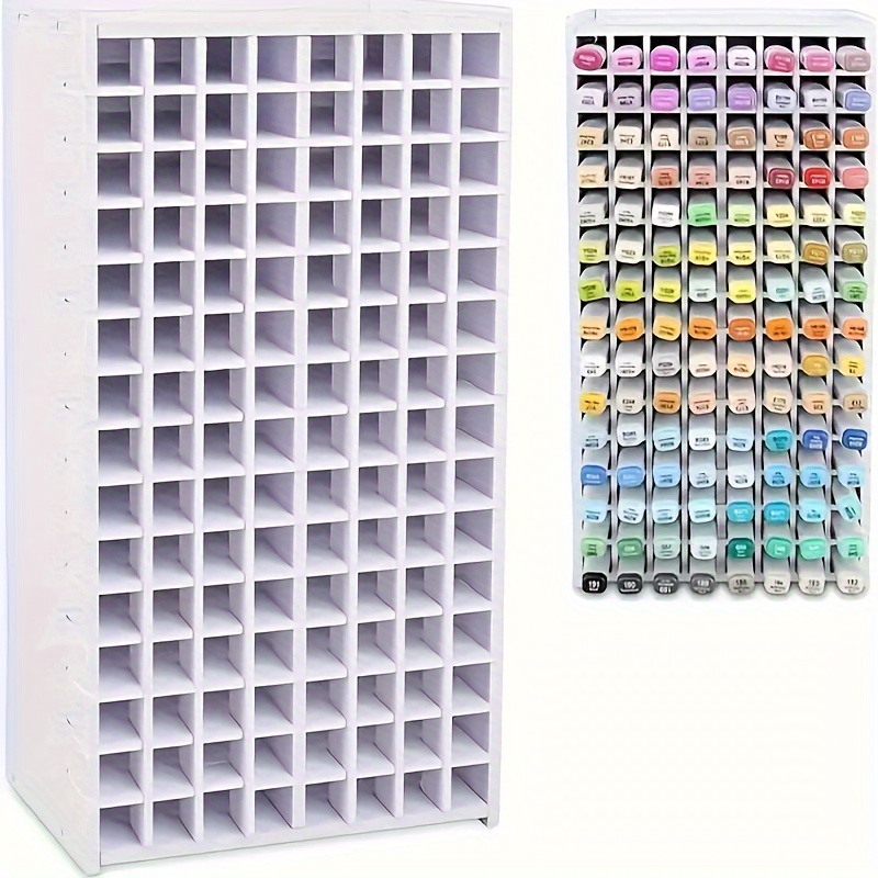 

1pc Art Marker Storage Rack, Holds 120 Markers, Watercolor Markers Color Pencil Organizer, Desktop Organizing Storage Rack, For Home School Office, Chinese Lunar New Year Decoration Gifts