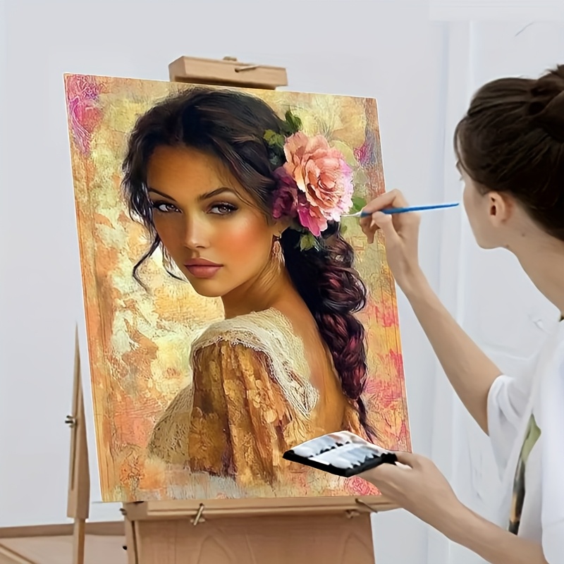 Peinture par numéros pour débutants adultes et enfants avec cadre pinceaux et peintures acryliques 40 x 50 cm pa PEINTURE AU NUMERO - Beaux- Arts et Loisirs créatifs