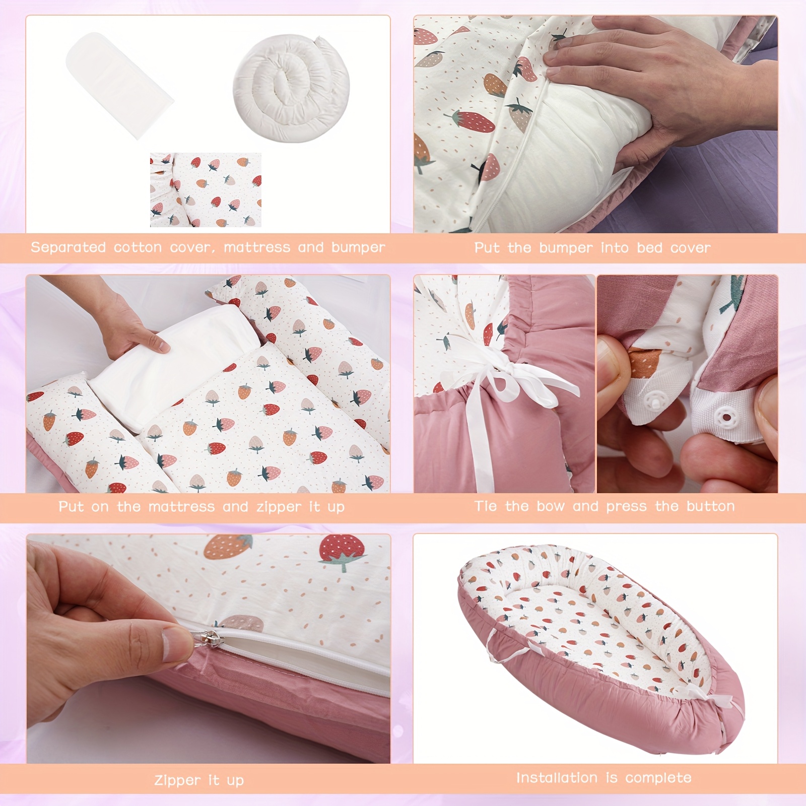 detachable washable portable pet bed breathable soft mattress with cute cartoon design lightweight comfortable for dogs cats travel friendly for home on the go use   bed   bedding plush fabric Product details 2