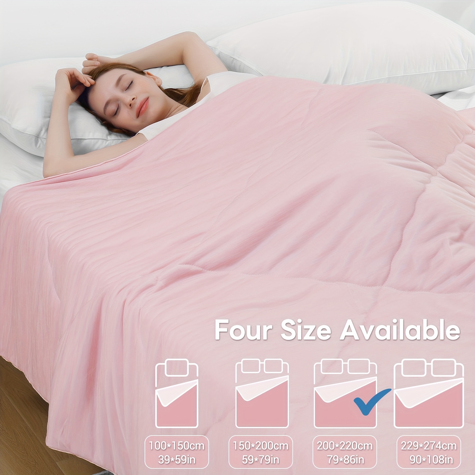 TEMU 1pc Elegear Cooling Comforter Size, Cooling Quilt With Q-max > 0.45 Cooling Fiber, Cool Sleeping Summer Blanket For Night Sweats Hot Sleeper