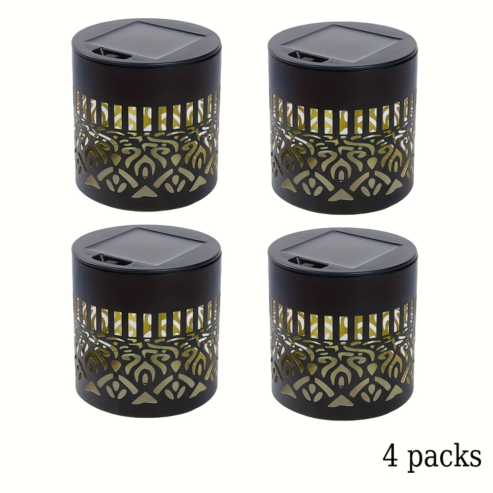 TEMU 4-pack Of Outdoor Solar Fence Lights, Outdoor Solar Lights, Solar Deck Lights, Outdoor Waterproof Solar Lights, Outdoor Solar Wall Lights, Solar