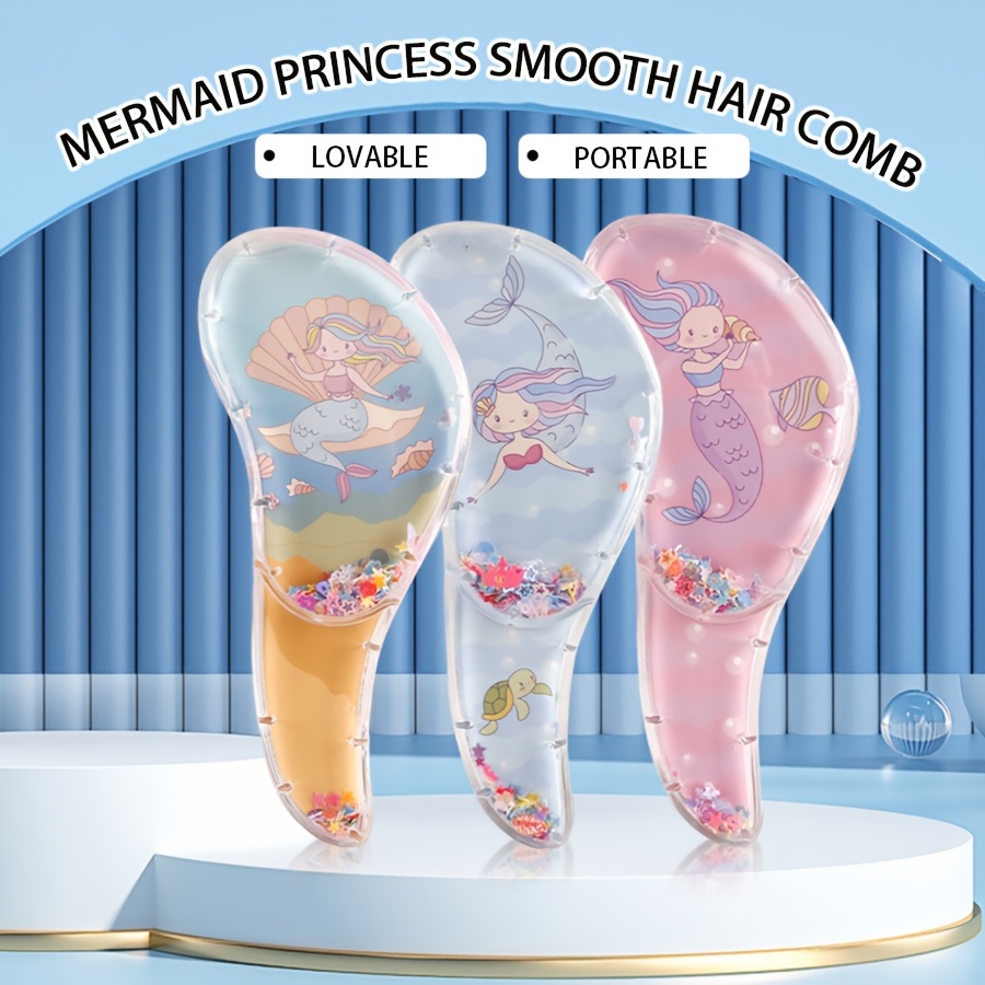 

Cartoon Hairbrush With Combing Design: Suitable For Normal Hair Types, Abs Plastic Handle, And Decorative