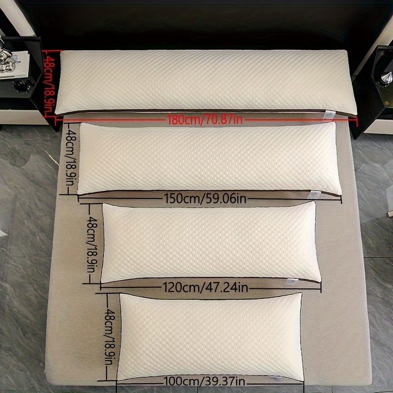 BubbleNest Long Body Pillow for Neck and Pregnancy Support