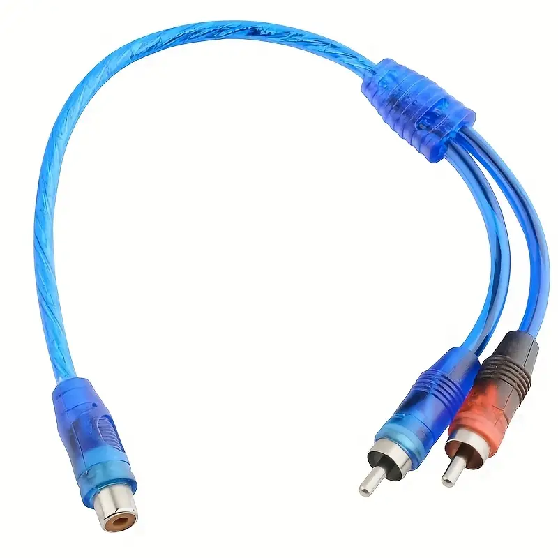 2 piezas cable de audio rca resistente - 1 hembra a 2 , con cabezales dobles para home theater, amplificador de coche, dj, audio profesional/consumidor - conexiones av fiables, configuración estéreo, diseño , cableado calidad, de sonido detalles 0