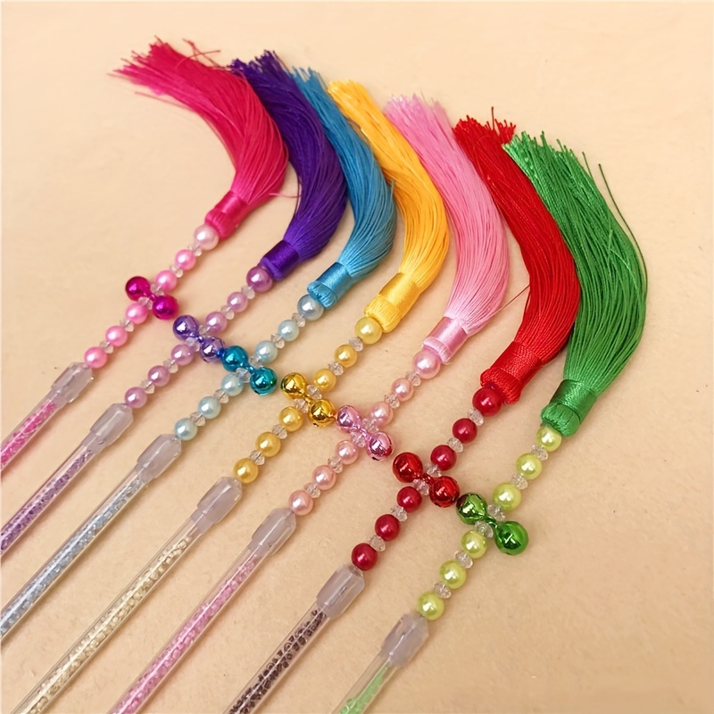 Interactive Cat Teaser Wand with Colorful Tassels - Durable Nylon, Large Breed Recommended, Engaging Playtime Toy for Cats, Strip, Kitten Toy