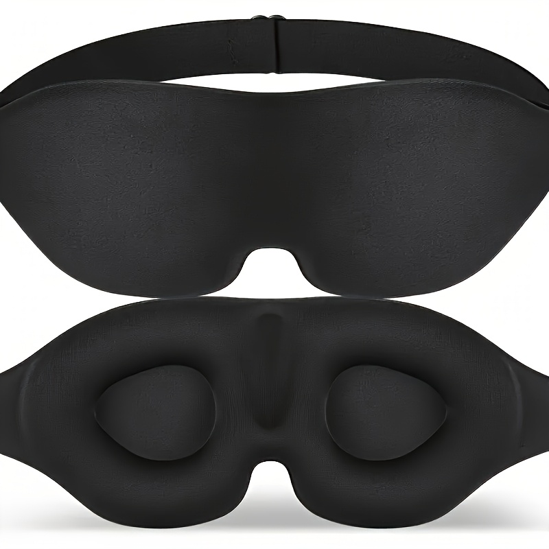 2pcs 3d Light-blocking Sleep Eye Mask Set - Fiber, Breathable, Adjustable For Deep Sleep, Perfect For Travel And , Unisex