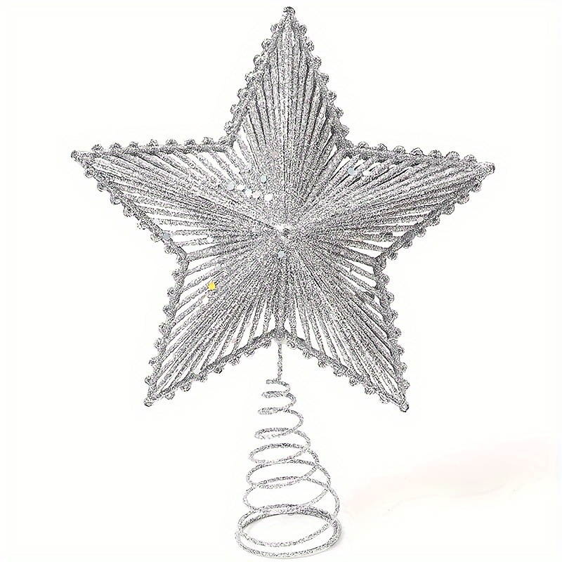 TEMU 1pc Christmas Tree - Plastic Glittering -out For Decorations, No Electricity Needed, Christmas And New Year