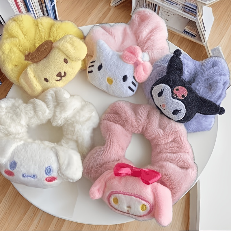 TEMU 10pcs Cinnamon Dog Hair Tie, My Melody Best Friend Scrunchies, Girly Student Hair Additions