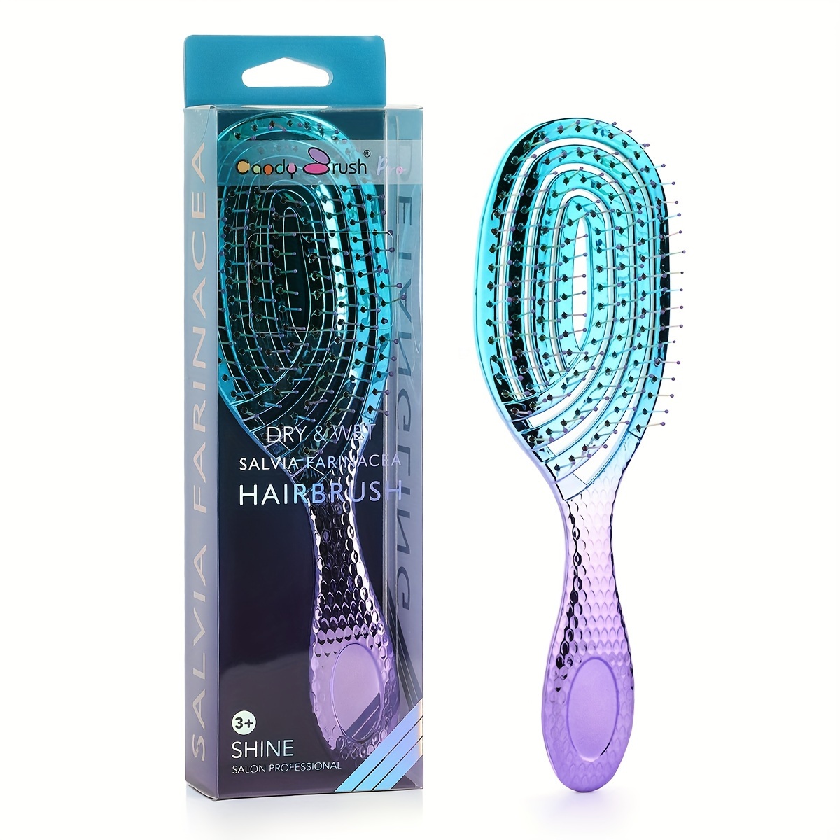 

Candy Brush Curved Detangling Brush - , Portable Hair Styling Tool For All Hair Types, Ideal For Thin & Curly Hair