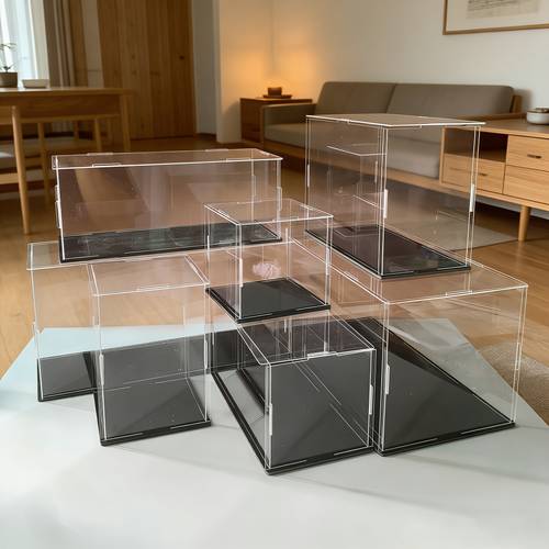 display box home desktop storage box transparent acrylic display case dustproof storage display box used for desktop display collection display home decoration