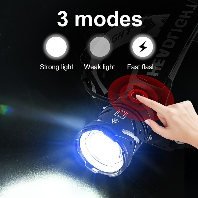 Rechargeable LED Headlight with 3 Lighting Modes