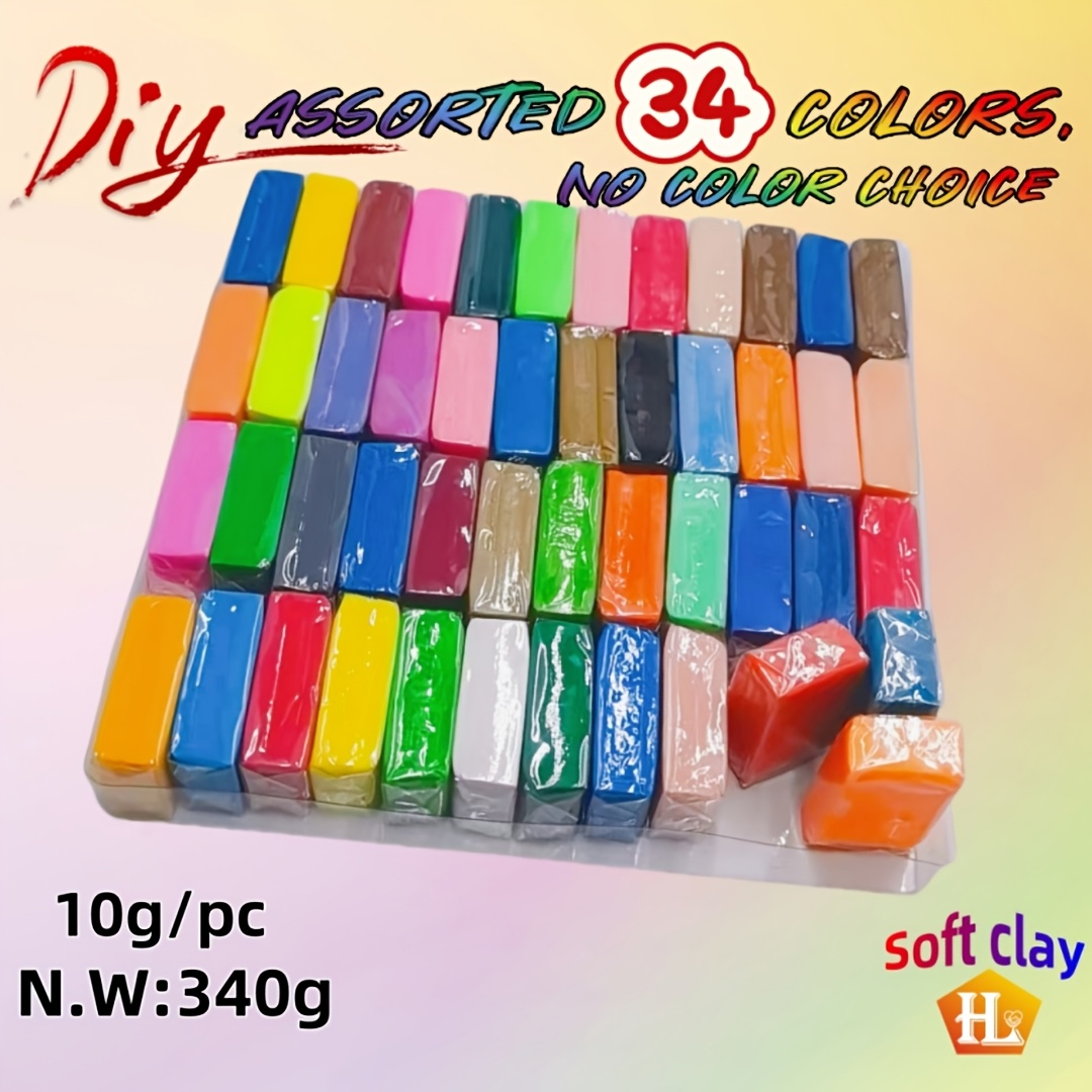 handmade   making kit 14pcs 22pcs 34pcs 46pcs soft polymer clay in   colors 10g pc for crafting christmas halloween new year holiday parties simple light     gift for friends