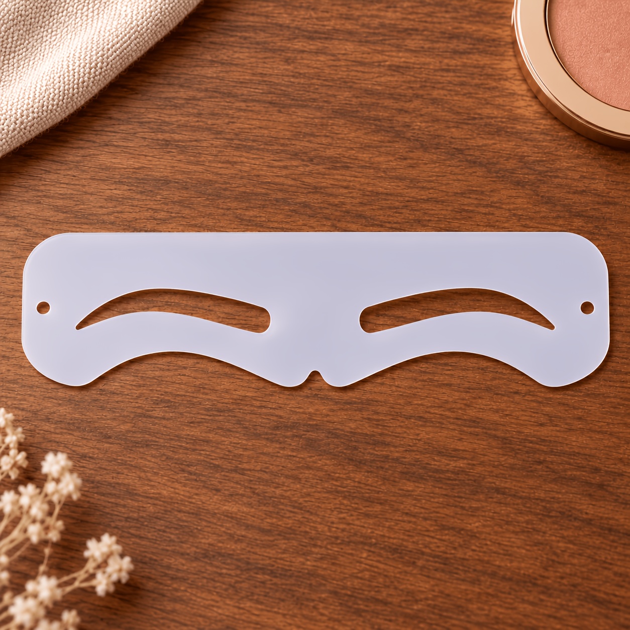 Image of 1pc 17x4.2cm Eyebrow Shaping Stencil, Reusable Pet Brow Drawing Template For Eyebrow Makeup, Brow Positioning, , , Beginner Practice, And Beauty Assistance