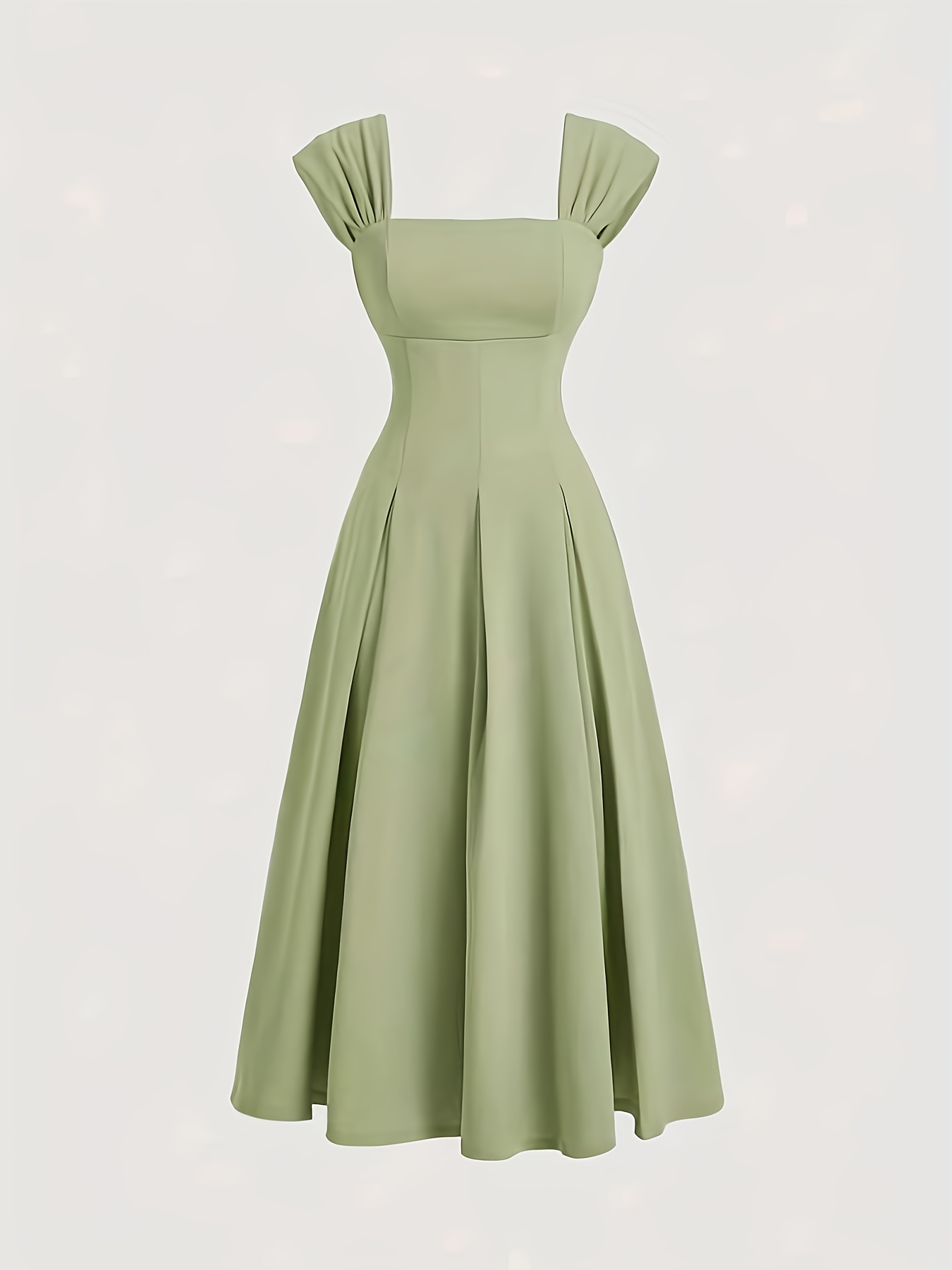 strapless open back dress Suki Metallic Knit Maxi Dress / Pastel Green | Meshki