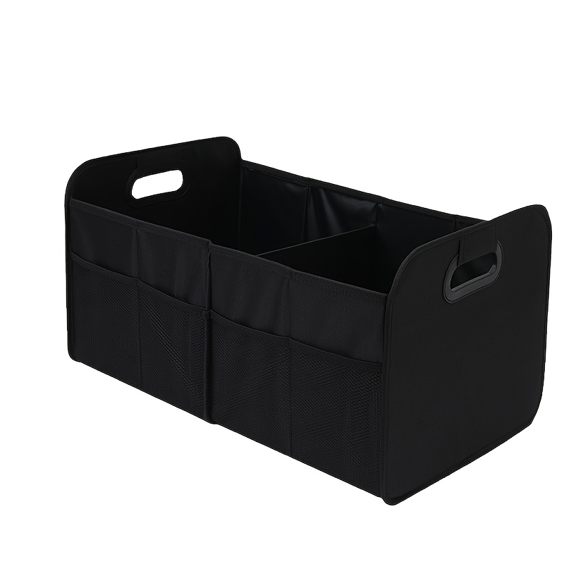 TEMU Foldable, Portable Trunk Organizer With Multiple Storage Pockets; Car Organizer; Storage Container; Suitable For Any Sedan, Suv, Or Minivan;