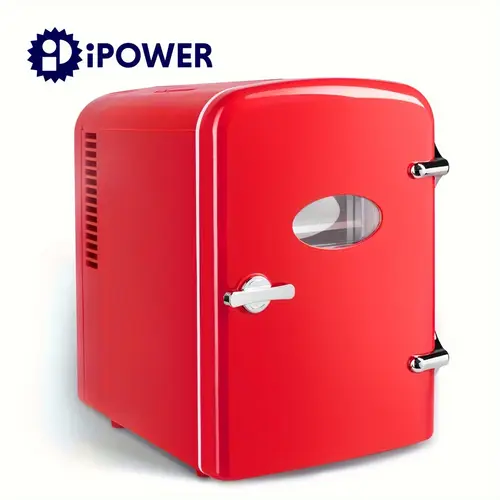 4l portable mini fridge warmer and cooler six 12oz cans 4l pink red