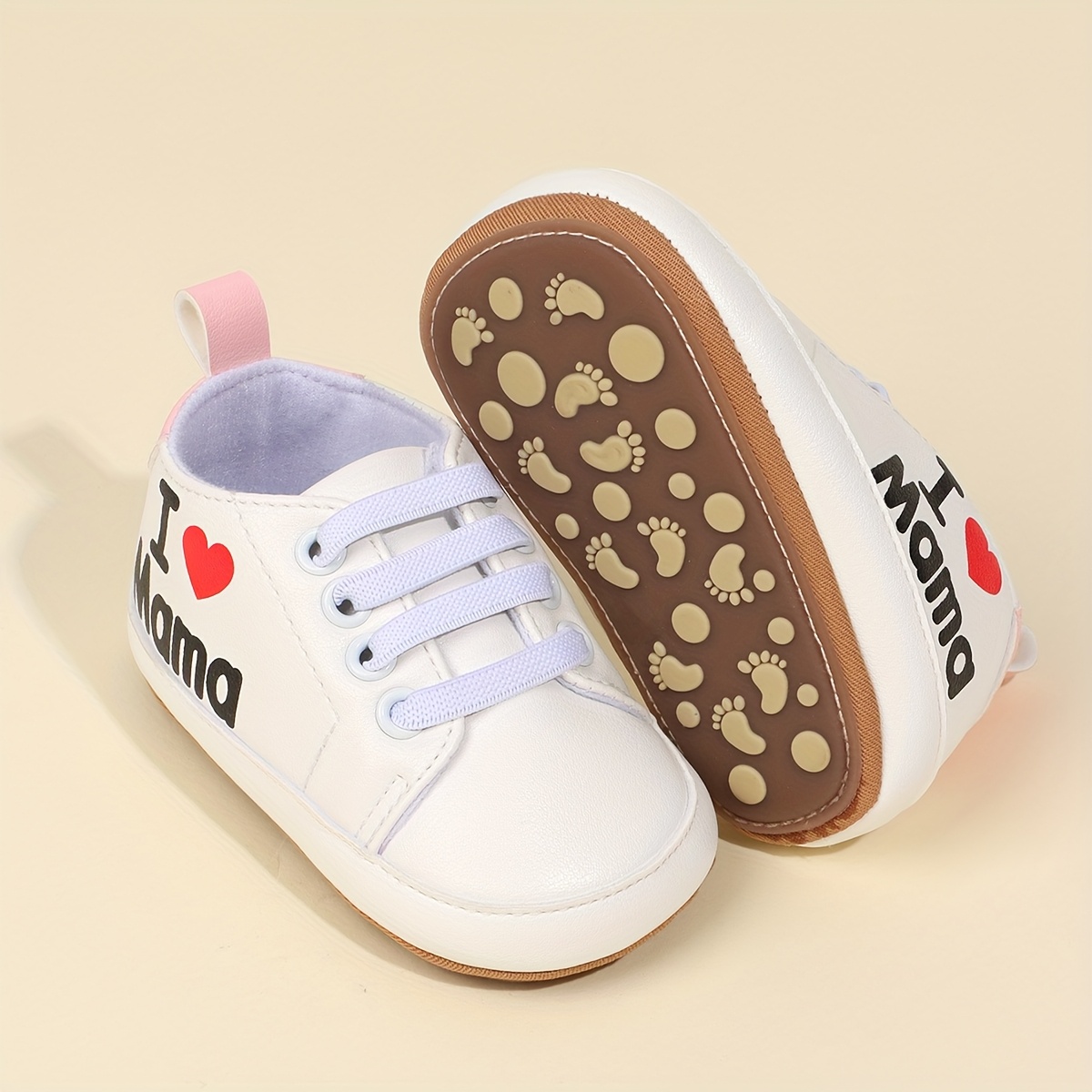 Infant Baby Boys Girls White Sneaker Soft Sole Newborn Toddler Casual Shoes First Walker Crib Shoes 0-18Months Baptism Shoes