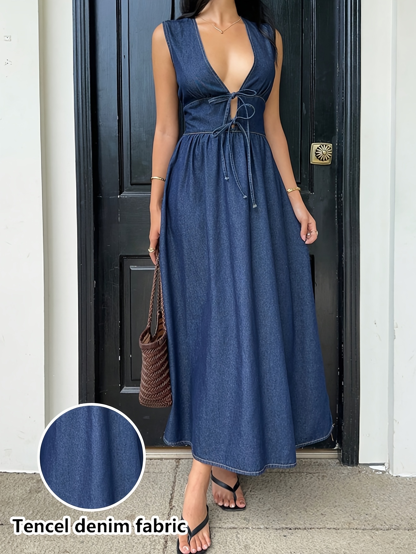denim summer dress sold on Temu United States