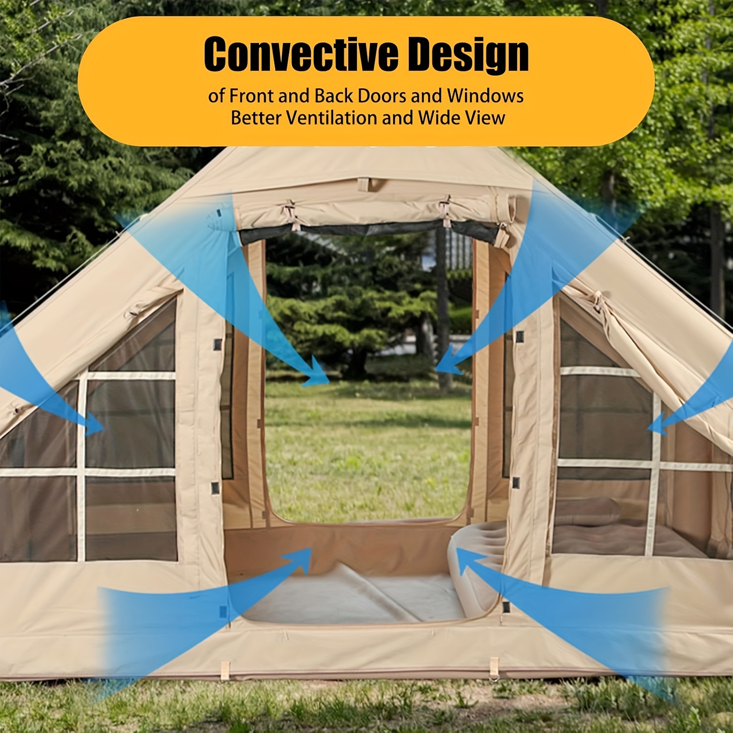 easy setup inflatable camping tent with hand pump high