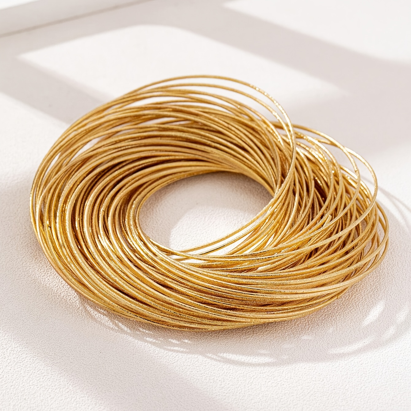 14k golden plated punk inspired layered bracelet edgy metallic woven design for women ideal for   parties gifts party bracelet vintageinspired accessory durable bracelet Product details 4